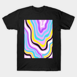 Retro 80s Trippy Liquid Swirls T-Shirt